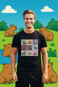 Tricou Barbat CapyBara - Colaj amuzant - Img 3