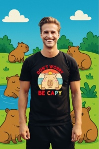 Tricou Barbat CapyBara - Nu iti face griji, fii capy