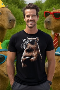 Tricou Barbat CapyBara - Ochelari de soare - Img 4