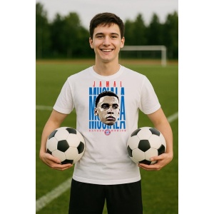 Tricou Barbat cu Fotbalistul Jamal Musiala - Bayern Mnchen - Img 8