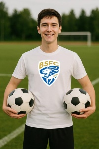 Tricou barbat cu logo stema Brescia calcio Italia , din bumbac 100% - Img 9