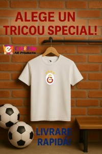 Tricou barbat cu logo stema Galatasaray SK Turcia , din bumbac 100% - Img 10