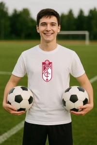 Tricou barbat cu logo stema Granada CF Spania , din bumbac 100% - Img 8