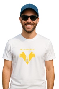 Tricou barbat cu logo stema Hellas Verona Italia , din bumbac 100% - Img 2