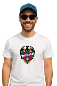 Tricou barbat cu logo stema Levante UD Spania , din bumbac 100% - Img 3