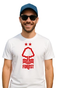 Tricou barbat cu logo stema Nottingham Forest FC Anglia , din bumbac 100% - Img 3