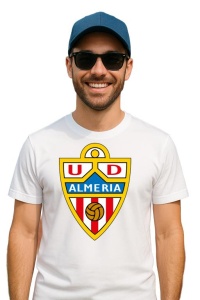 Tricou barbat cu logo stema UD Almeria Spania , din bumbac 100% - Img 2
