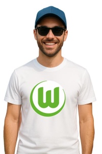 Tricou barbat cu logo stema VfL Wolfsburg Germania , din bumbac 100% - Img 3