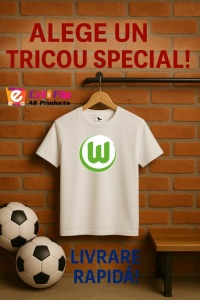Tricou barbat cu logo stema VfL Wolfsburg Germania , din bumbac 100% - Img 10