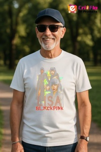 Tricou barbat Kpop cu trupa BLACKPINK LISA 4 music Coreean 171 - Img 4