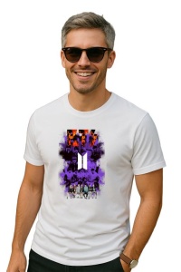 Tricou barbat Kpop cu trupa BTS 5 music Coreean 182 - Img 2
