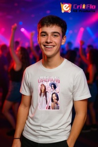 Tricou barbat Kpop cu trupa CHAEYOUNG music Coreean 198 - Img 6