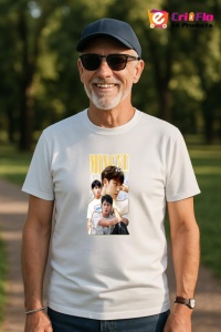 Tricou barbat Kpop cu trupa MINGYU music Coreean 270 - Img 5