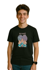 Tricou barbat Kpop cu trupa ROSE 3 music Coreean 280 - Img 3
