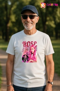 Tricou barbat Kpop cu trupa ROSE BLOACK PINK music Coreean 281 - Img 4
