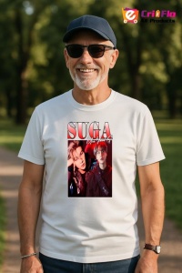 Tricou barbat Kpop cu trupa SUGA music Coreean 292 - Img 5
