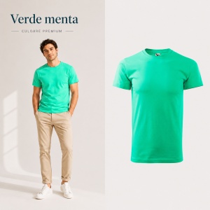 Tricou bărbat Malfini Basic Clasic, 100% bumbac, 160 g/m², guler rotund, 48 de culori, mărimi XS–5XL - Img 25