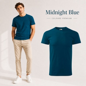 Tricou bărbat Malfini Basic Clasic, 100% bumbac, 160 g/m², guler rotund, 48 de culori, mărimi XS–5XL - Img 35
