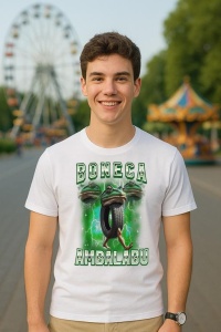 Tricou Barbat Tralalero Tralala cu personajul Boneca Ambalabu Funny Frog Meme Bootleg Italian Brainrot - Img 5