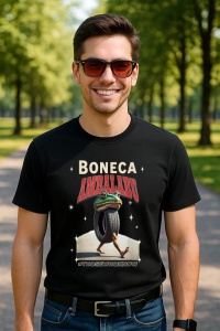 Tricou Barbat Tralalero Tralala cu personajul Boneca Ambalabu Italian Brainrot Meme Frog with Feet Bootleg - Img 5