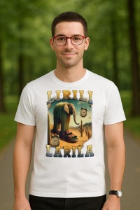Tricou Barbat Tralalero Tralala cu personajul Lirili Larila Funny Italian Brainrot Meme - Img 3