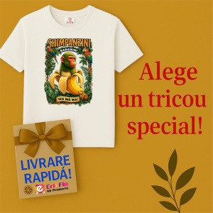 Tricou Barbat Tralalero Tralala cu personajul Shimpanzini Bananini Italian Brainrot Chimpanzee and Banana - Img 7