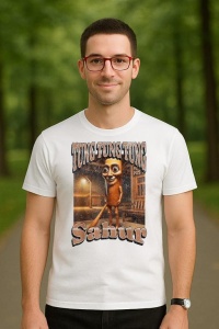 Tricou Barbat Tralalero Tralala cu personajul Tung Tung Sahur Funny Italian Brainrot Meme Graphic (1) - Img 3