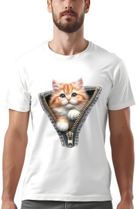 Tricou barbat - Zipping Cat v3