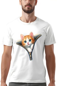 Tricou barbat - Zipping Cat v8