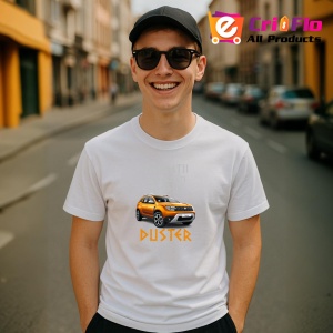 Tricou Barbati Adevarati Conduc Duster, din bumbac 100%, tricou alb, Dama | Barbat - Img 3