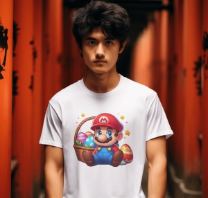 Tricou Barbati Haios Personalizat - Easter Mario - Cadou