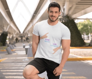 Tricou barbati haios personalizat - The Man, The Legend - din bumbac, personalizat - Cadou