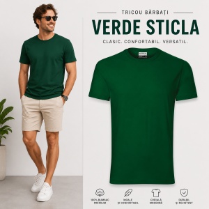 Tricou bărbați heavy, 100% bumbac pre-shrunk, 200 g/m², 14 nuanțe disponibile - Img 19