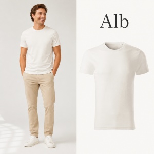 Tricou Bărbați Malfini Origin GOTS 171, 100% Bumbac Organic, 160 g/m², Guler Rotund, Label Free, Mărimi S 3XL, 15 Culori - Img 10