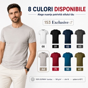 Tricou bărbați Malfini Premium Exclusive 153, 100% bumbac SUPIMA®, slim fit - Img 6