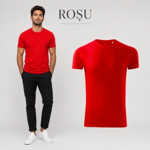 Tricou Bărbați Malfini Viper Free F43, 100% Bumbac, 180 g/m², Slim Fit, Guler Rotund, S–2XL, 10 Culori - Img 17