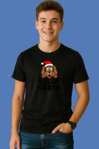 Tricou Be Nice Santa Dog, din bumbac 100% Copii | Dama | Barbat - Img 2
