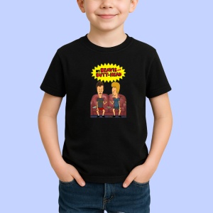 Tricou Beavis and Butthead umor clasic cu doi adolescenti nonconformisti, Copii | Dama | Barbat , tricou negru - Img 2