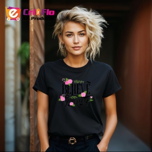 Tricou Believe In Magic Unicorn Fundal Gri, din bumbac 100%, tricou negru Copii | Dama | Barbat - Img 8