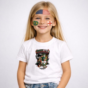 Tricou Bennacer Algeria World Cup Fifa 2026, din bumbac 100%, tricou alb, Copii | Dama | Barbat - Img 2