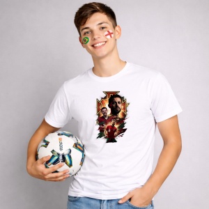Tricou Bernardo Silva Portugal World Cup Fifa 2026 V4, din bumbac 100%, tricou alb, Copii | Dama | Barbat - Img 3