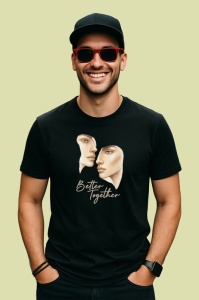 Tricou Better Togheter doua fete v2, Copii | Dama | Barbat , tricou negru - Img 4