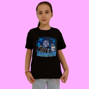 Tricou Blueface - White Duo, muzica Pop / R&B / Reggae, Dama | Barbat | Copii, Culoare Negru - Img 2