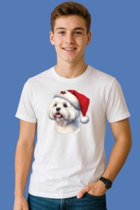 Tricou Bolognese Craciun Zambitor, din bumbac 100%, tricou alb, Copii | Dama | Barbat - Img 2