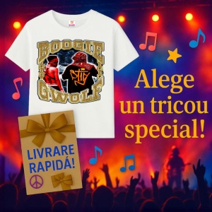 Tricou Boogie GWOLF - Red Gold, muzica Hip-Hop / Rap, Dama | Barbat | Copii - Img 6