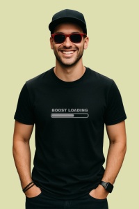 Tricou Boost Loading Bara De Incarcare Auto, din bumbac 100%, tricou negru Copii | Dama | Barbat - Img 2