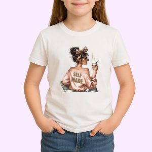 Tricou boss girl self made, boss girl facuta prin forte proprii, Copii | Dama | Barbat - Img 3