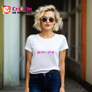 Tricou bride text colorat pentru fete la party, Copii | Dama | Barbat - Img 7