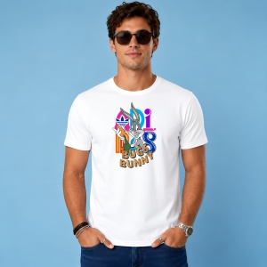 Tricou Bugs Bunny Basketball Player Urban Street Sports Art, din bumbac 100% Copii | Dama | Barbat - Img 2