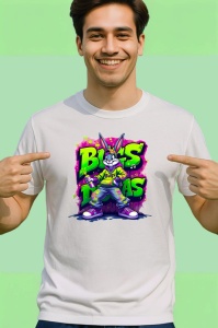 Tricou Bugs Bunny neon pe fundal verde aprins Copii | Dama | Barbat Barbat - Img 2